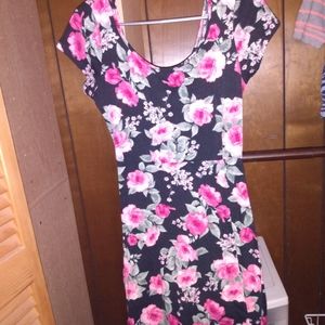 Short floral print dress